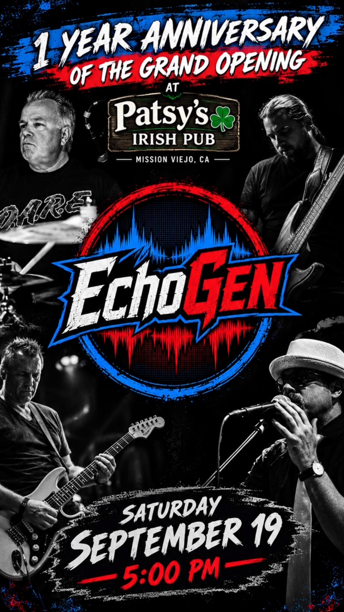 Patsy's Irish Pub show flyer